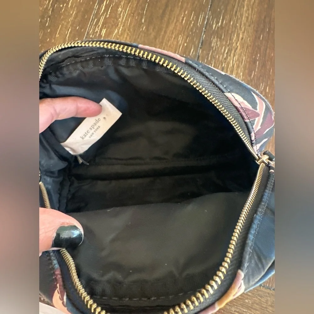Kate Spade Dawn Paper Rose medium dome cosmetics bag